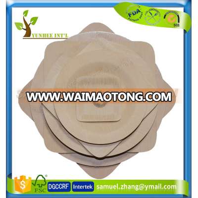 7/9/11/12 inch round bamboo plates disposable Bamboo plate