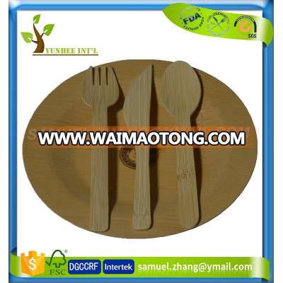 180mm 7 inches Round Bamboo Disposable Serving Plates