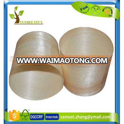 Round Disposable Mini Wood Cake Cup